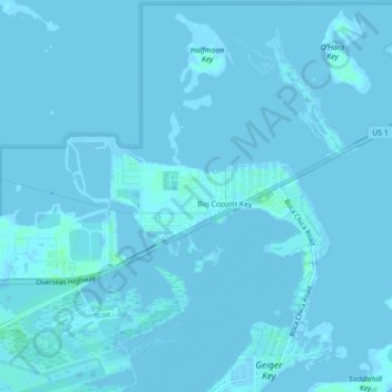 Mapa topográfico El Chico, altitud, relieve