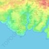 Mapa topográfico Brigneau, altitud, relieve