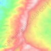 Mapa topográfico Rocking Peak, altitud, relieve