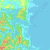 Mapa topográfico Taft, altitud, relieve