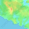 Mapa topográfico La Palud, altitud, relieve