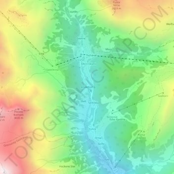 Mapa topográfico Anderbatt, altitud, relieve