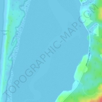 Mapa topográfico Netarts Bay, altitud, relieve