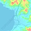 Mapa topográfico Sindangan, altitud, relieve