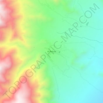 Mapa topográfico El Pichao, altitud, relieve