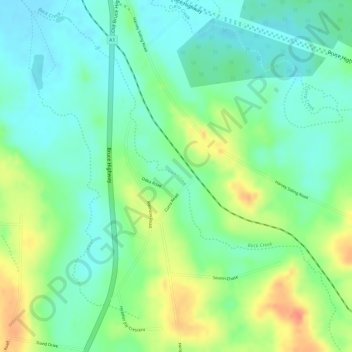Mapa topográfico Curra, altitud, relieve