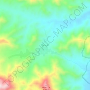 Mapa topográfico Chacao, altitud, relieve