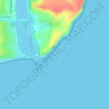 Mapa topográfico Danger Point, altitud, relieve