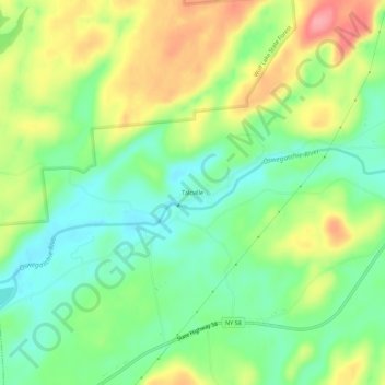 Mapa topográfico Talcville, altitud, relieve