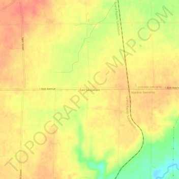 Mapa topográfico East Saugatuck, altitud, relieve