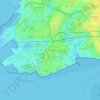 Mapa topográfico Fief des Pinaudes, altitud, relieve