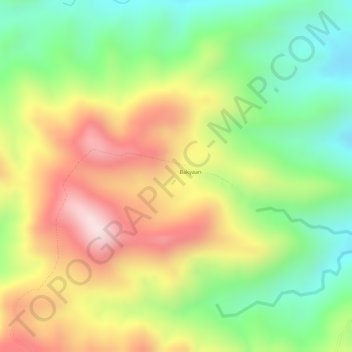 Mapa topográfico Naujan, altitud, relieve