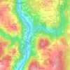 Mapa topográfico Chamoso, altitud, relieve