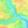 Mapa topográfico Rowhedge, altitud, relieve