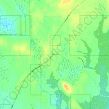 Mapa topográfico Melstrand, altitud, relieve