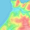 Mapa topográfico Gwithian, altitud, relieve