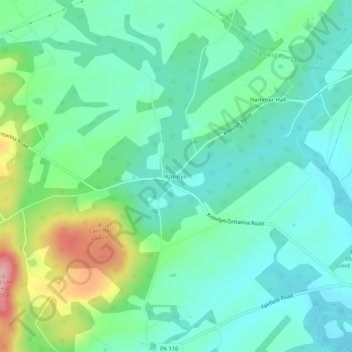 Mapa topográfico Knoxlyn, altitud, relieve