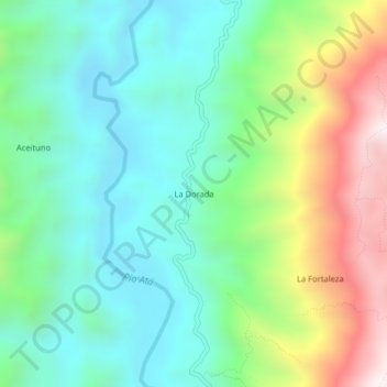 Mapa topográfico La Dorada, altitud, relieve