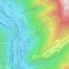 Mapa topográfico Les Côtes, altitud, relieve