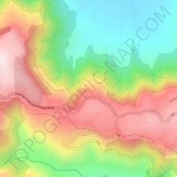 Mapa topográfico Parsi Point, altitud, relieve