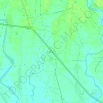 Mapa topográfico Sitaguri, altitud, relieve