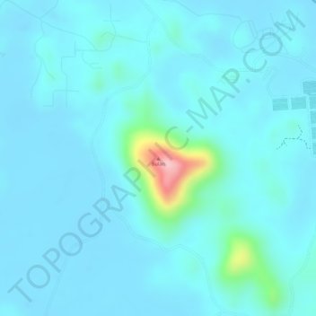 Mapa topográfico Bulan, altitud, relieve