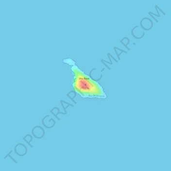 Mapa topográfico Farol da Ilha Rasa, altitud, relieve