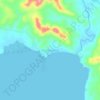 Mapa topográfico Malaking Ilog, altitud, relieve