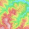 Mapa topográfico Piéfaud, altitud, relieve