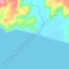 Mapa topográfico Zapotengo beach, altitud, relieve
