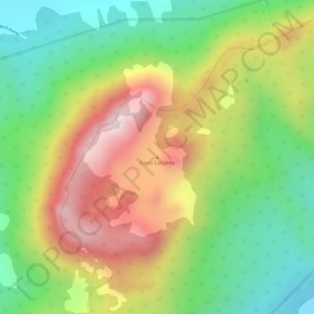Mapa topográfico Cerro Corralillo, altitud, relieve