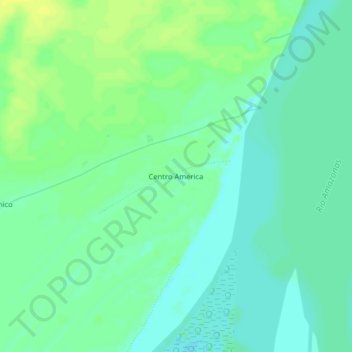 Mapa topográfico Centro America, altitud, relieve