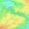 Mapa topográfico combe de la Lande, altitud, relieve