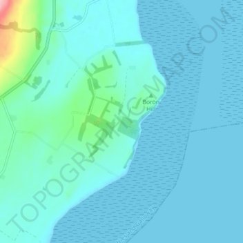 Mapa topográfico Arbigland, altitud, relieve