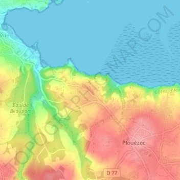 Mapa topográfico Rulosquet, altitud, relieve