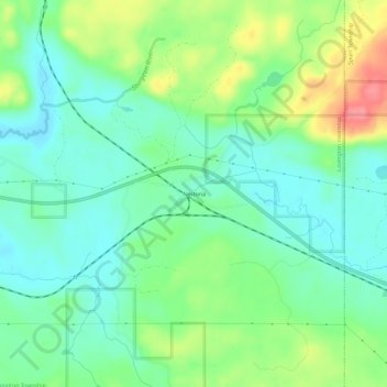 Mapa topográfico Nestoria, altitud, relieve
