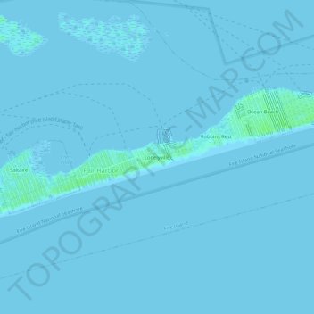 Mapa topográfico Lonelyville, altitud, relieve