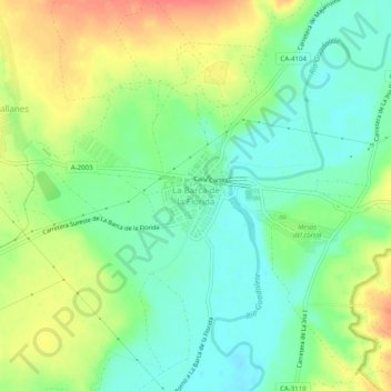 Mapa topográfico La Barca de la Florida, altitud, relieve