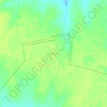 Mapa topográfico Las Garzas, altitud, relieve
