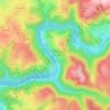 Mapa topográfico Lagarde-Viaur, altitud, relieve