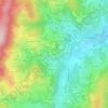 Mapa topográfico Ruère, altitud, relieve