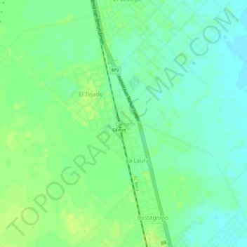 Mapa topográfico Camet, altitud, relieve