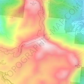 Mapa topográfico Mount Sheridan, altitud, relieve