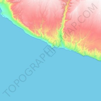 Mapa topográfico Zaragosa, altitud, relieve