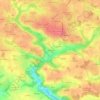 Mapa topográfico Kerantal, altitud, relieve