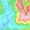 Mapa topográfico Mas Colombier, altitud, relieve