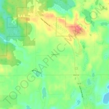 Mapa topográfico Cheviers, altitud, relieve