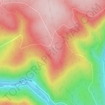 Mapa topográfico Roc la Tour, altitud, relieve