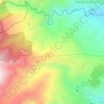 Mapa topográfico Badessa, altitud, relieve