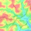Mapa topográfico Coosebean, altitud, relieve